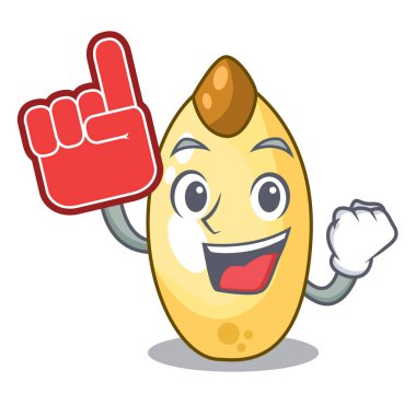 Köpük parmak sedir çam fıstığı maskotu izole