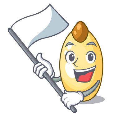 Bayrak sedir çam fıstığı ile maskotu izole