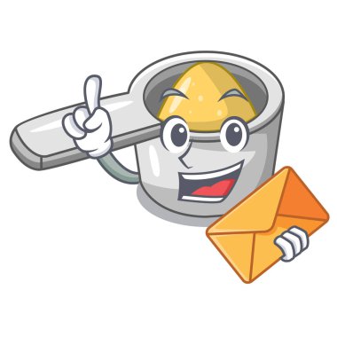 Yemek yemek için kaşık ölçme zarf karakteri ile