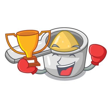 Boks kazanan çizgi film tıbbi ölçüm kaşık Eczanesi