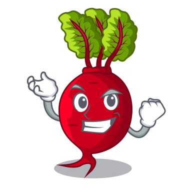 Bahçedeki başarılı karakter organik kırmızı pancar