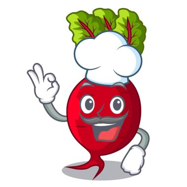 Bahçedeki şefin karakter organik kırmızı pancar