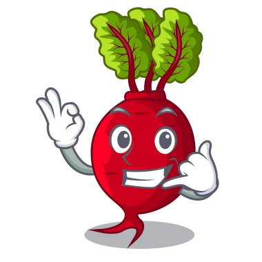 Bana bütün beetroots yeşil yaprakları karikatür ile de