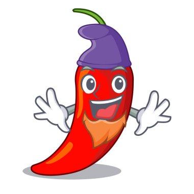 Elf karikatür kırmızı sıcak doğal chili biber