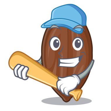 Beyzbol pekan fındık bir karikatür masada oynarken