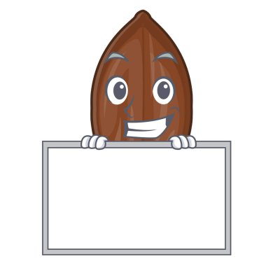 Bir çizgi film tablo üzerinde kurulu cevizli fındıklı sırıtarak