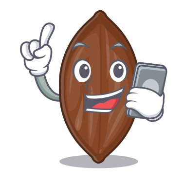 Bir çizgi film tablo ile telefon pekan fındık