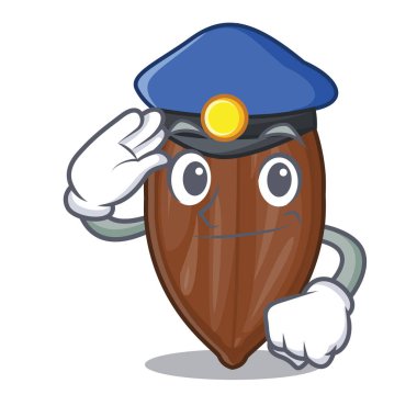 Polis pekan fındık bir karikatür tablo