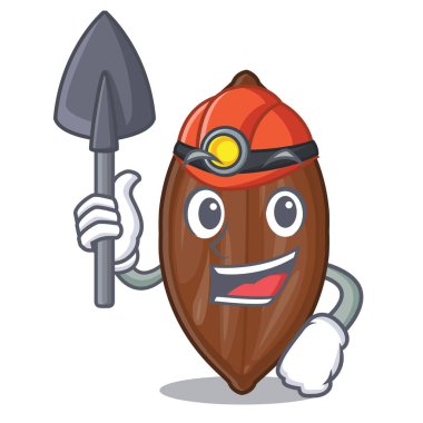 Madenci pekan fındık plaka karikatür kazık