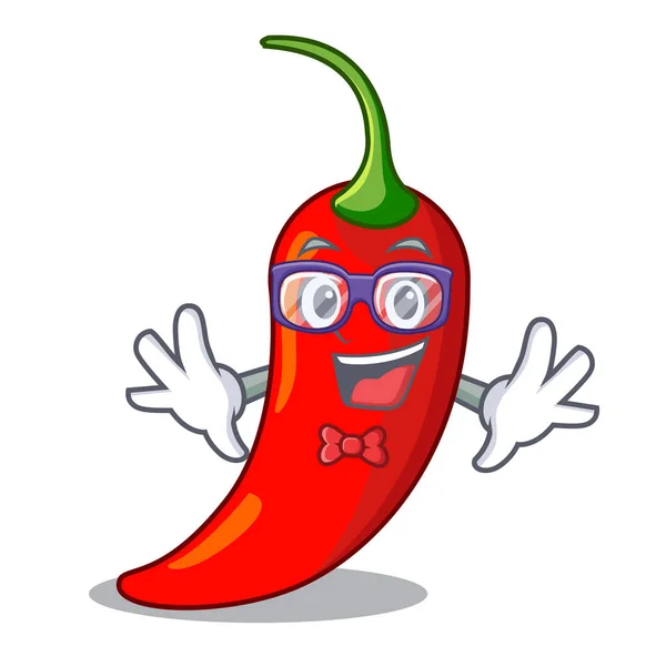 Geek personaggio peperoncino rosso per condire il cibo — Vettoriale Stock