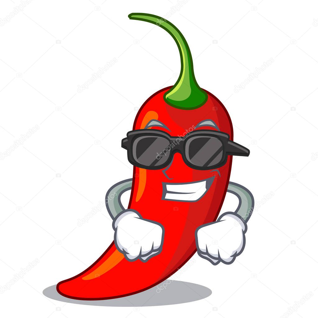 Super cool character red chili pepper for seasoning food