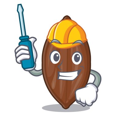 Maskot izole Otomotiv taze pekan fındık