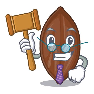 Yargıç taze pekan fındık maskotu izole