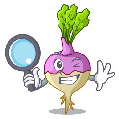 Dedektif karakter sağlıklı organik şalgam kök sebzeler