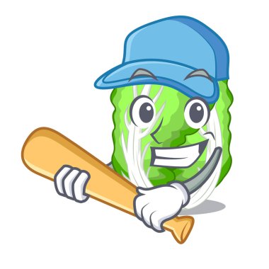 İskambil beyzbol Çin lahanası sepet karikatür