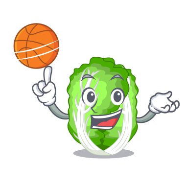 Sepet karikatür ile basketbol Çin lahanası