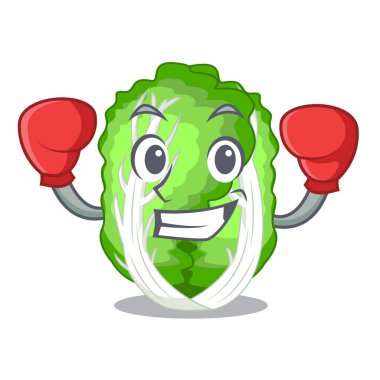 Boks Çin lahanası sepet karikatür