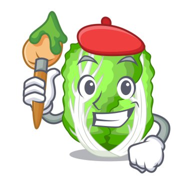 Sanatçı Çin lahanası sepet karikatür