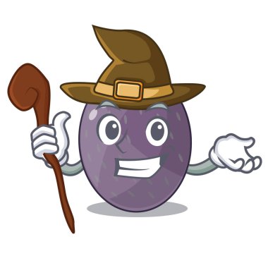 Cadı kadife demirhindi tropikal meyve tablo karikatür