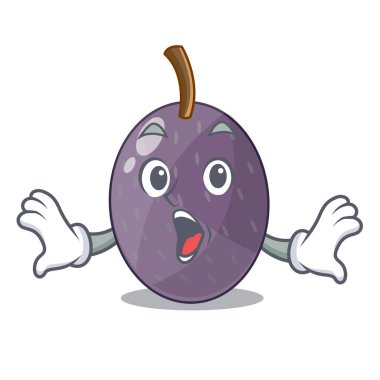 Sürpriz kadife demirhindi tropikal meyve tablo karikatür vektör çizim üzerinde