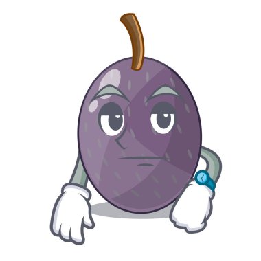 Maskot izole kadife Demirhindi Meyve bekliyor