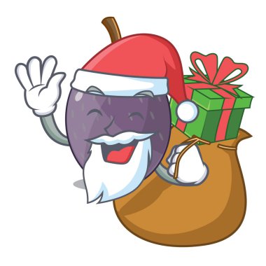 Noel Baba hediye kadife Demirhindi Meyve maskotu izole