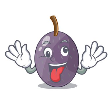 Deli kadife Demirhindi Meyve maskotu izole