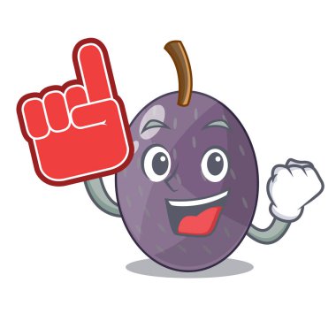 Maskot izole köpük parmak kadife Demirhindi Meyve