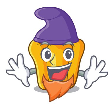 Yemek pişirmek için elf karakter olgun sarı biber