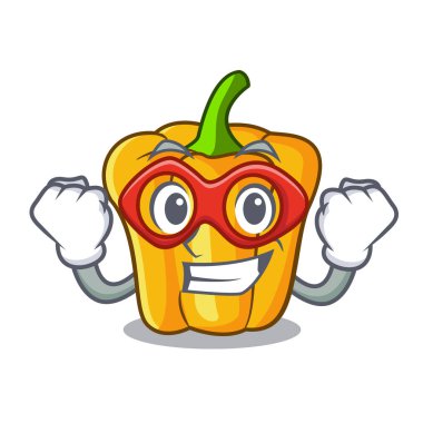 Süper kahraman çizgi film içinde belgili tanımlık çarşı'deki taze sarı biber