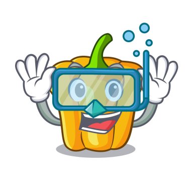 Taze dalış çizgi film içinde belgili tanımlık çarşı sarı biber