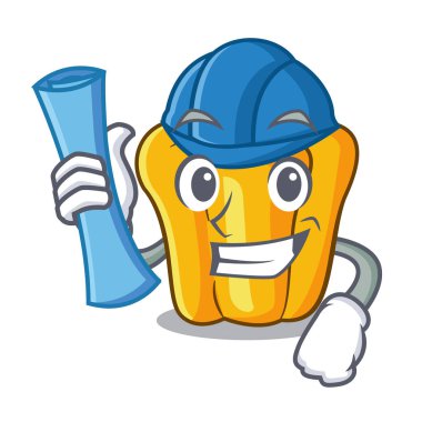 Mimar çizgi film içinde belgili tanımlık çarşı'deki taze sarı biber