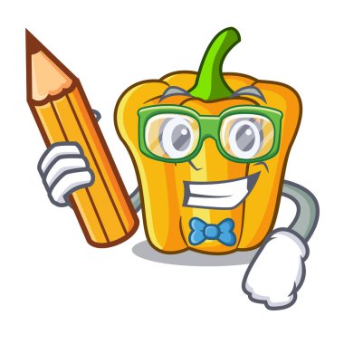 Öğrenci kitap çizgi film içinde belgili tanımlık çarşı'deki taze sarı biber ile