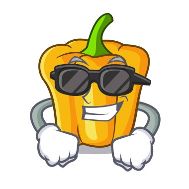 İçinde belgili tanımlık çarşı süper cool karikatür taze sarı biber