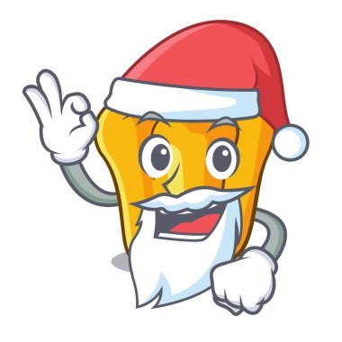 Santa tatlı sarı biber maskotu izole