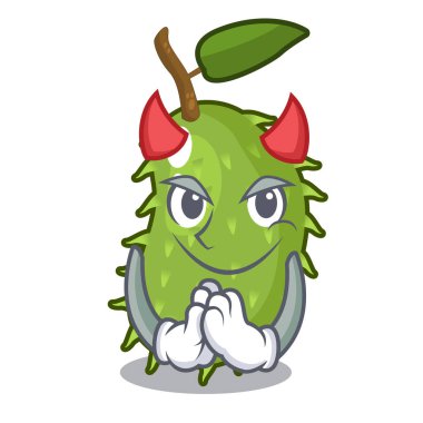 Şeytan tatlı soursop meyve karikatür mutfak