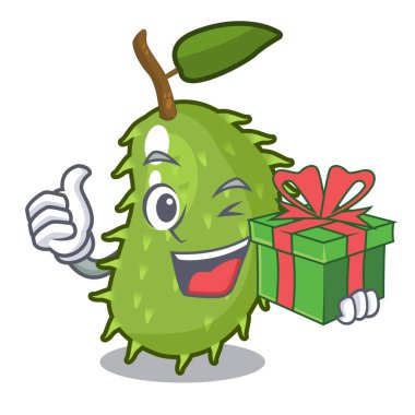 Çizgi film mutfak ile hediye tatlı soursop meyve