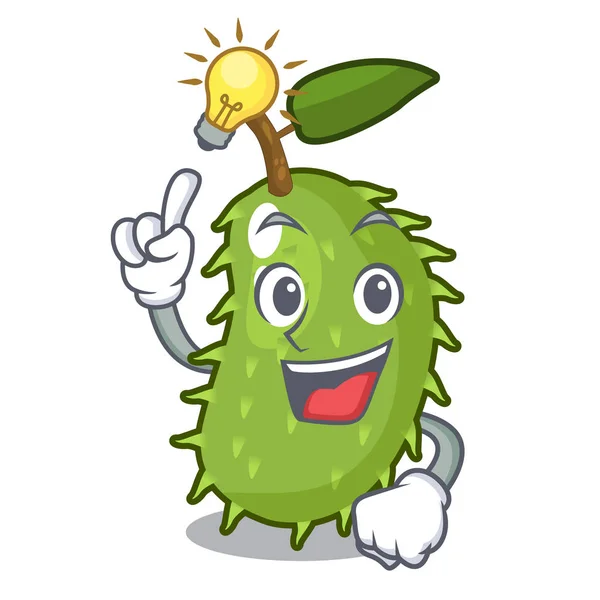 Tener una idea fruta fresca soursop aislado en la mascota — Vector de stock