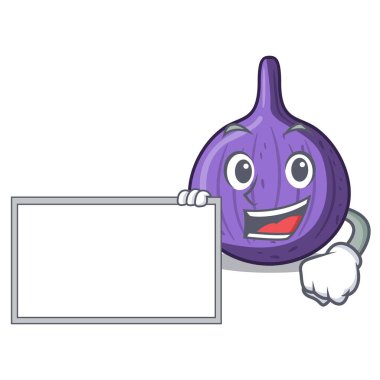 Yönetim Kurulu karakter incir meyve ile sağlıklı yaşam vektör çizim