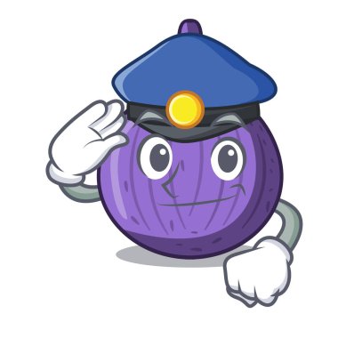 Polis incir meyve sağlıklı yaşam vektör çizim için karakter