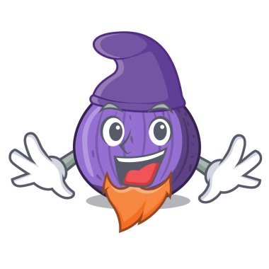 Elf karakter incir meyve sağlıklı yaşam vektör çizim için