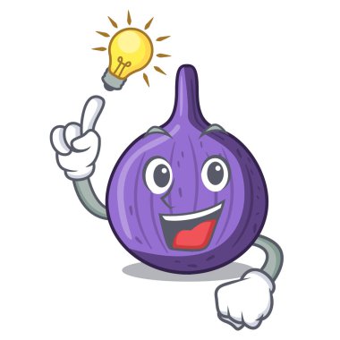 Maskot vektör illüstrasyon izole bir fikir lezzetli incir meyve var