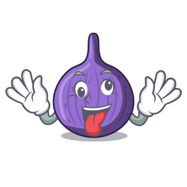 Maskot izole deli lezzetli incir meyve