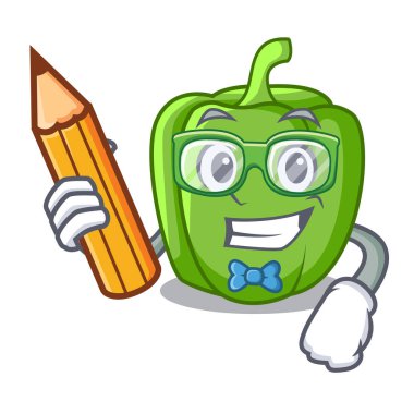 Öğrenci tablo karikatür kitap yeşil biber ile