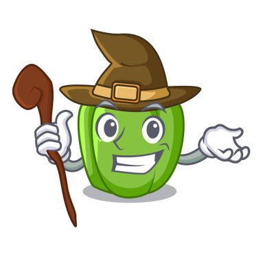 Mutfaktaki cadı çizgi film taze yeşil biber