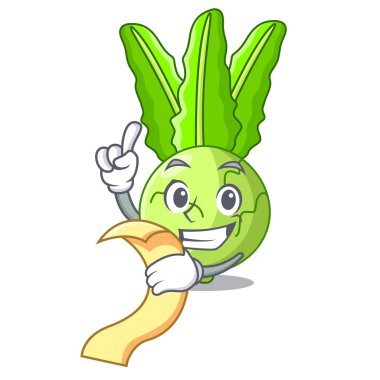 Yemek yiyecek taze organik alabaşlar çizgi film menü ile