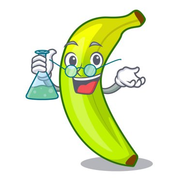 Profesör karakter doğal meyve taze yeşil muz