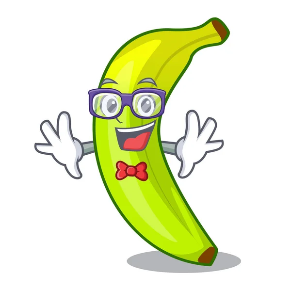 Karakter kutu buku buah alami pisang hijau segar - Stok Vektor