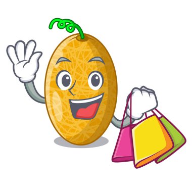 Olgun honeydew kavun pazarı karikatür alışveriş