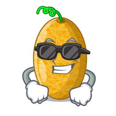 Süper cool olgun honeydew kavun pazarı karikatür